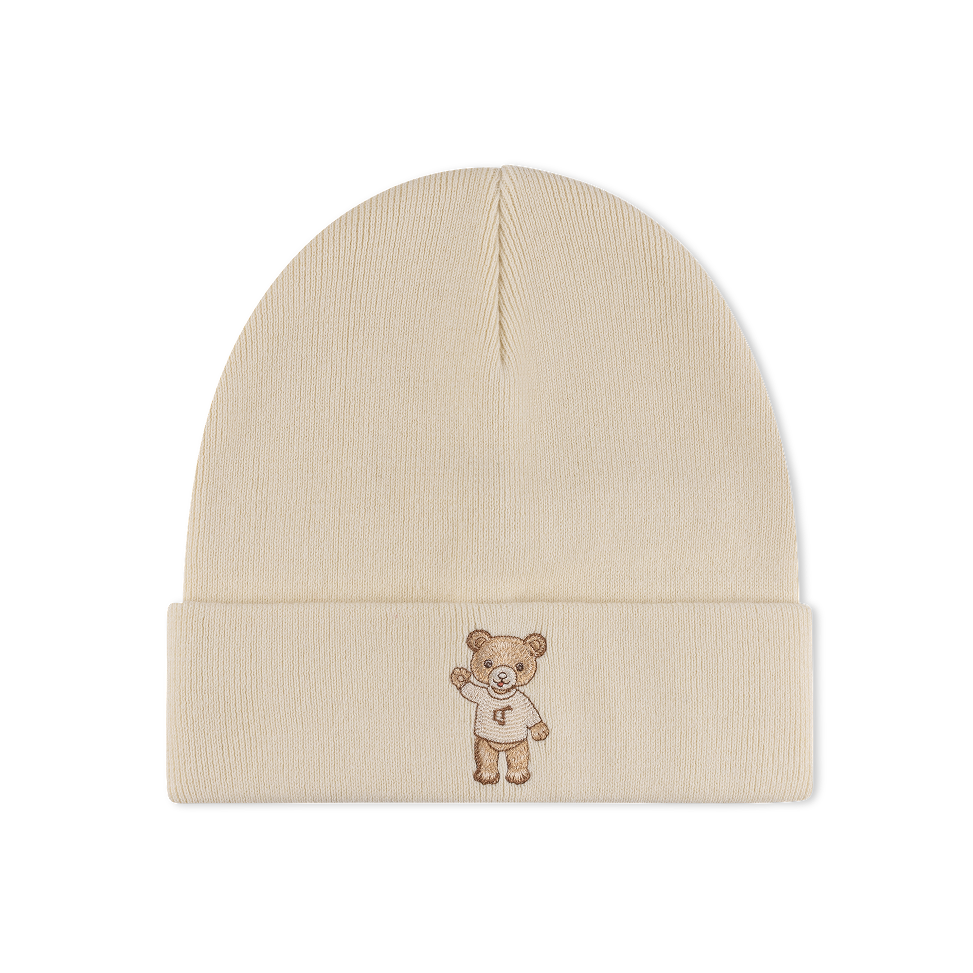 Classic Embroidered Beanie Vanilla Bean – Lil Teddy