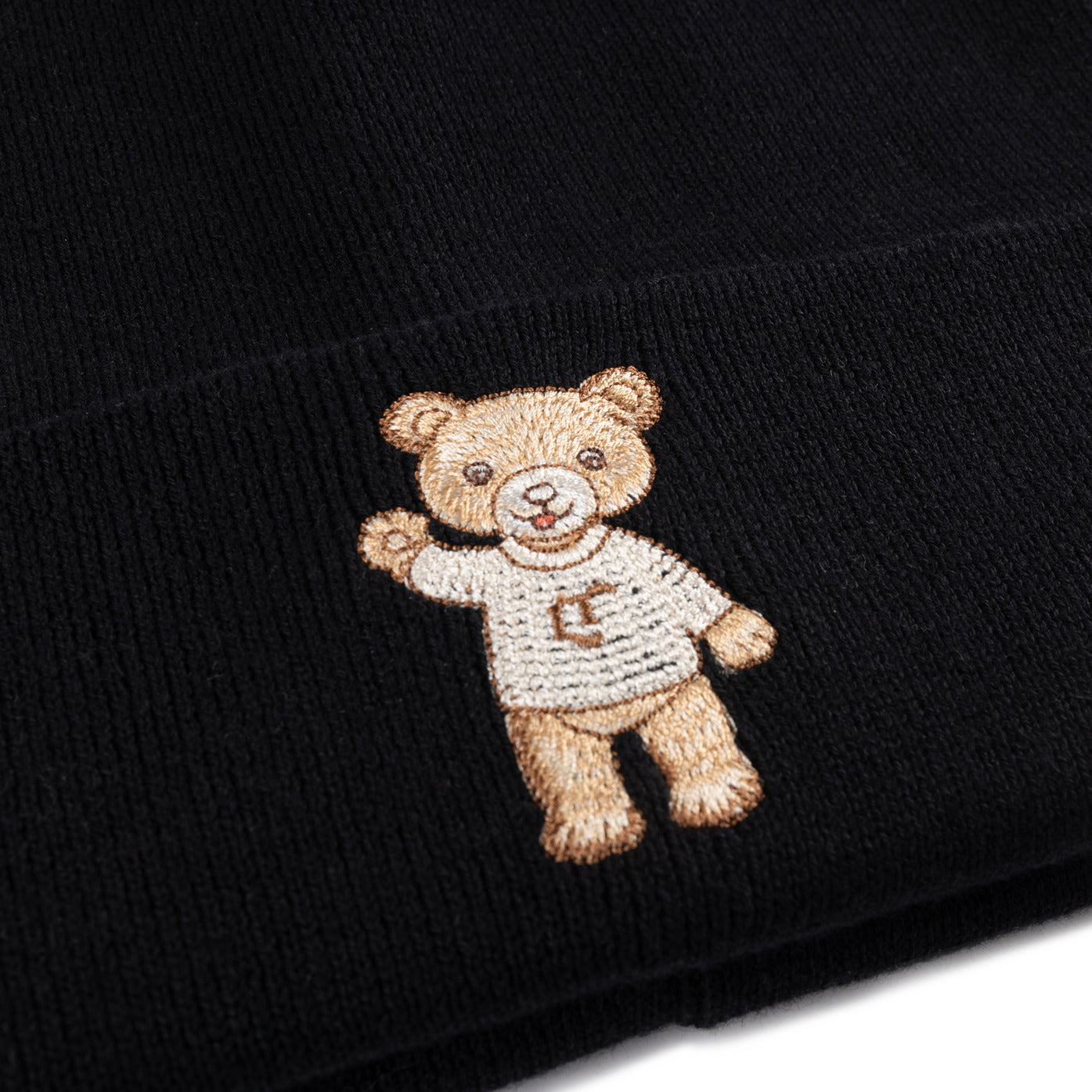 Classic Embroidered Beanie Midnight Truffle – Lil Teddy