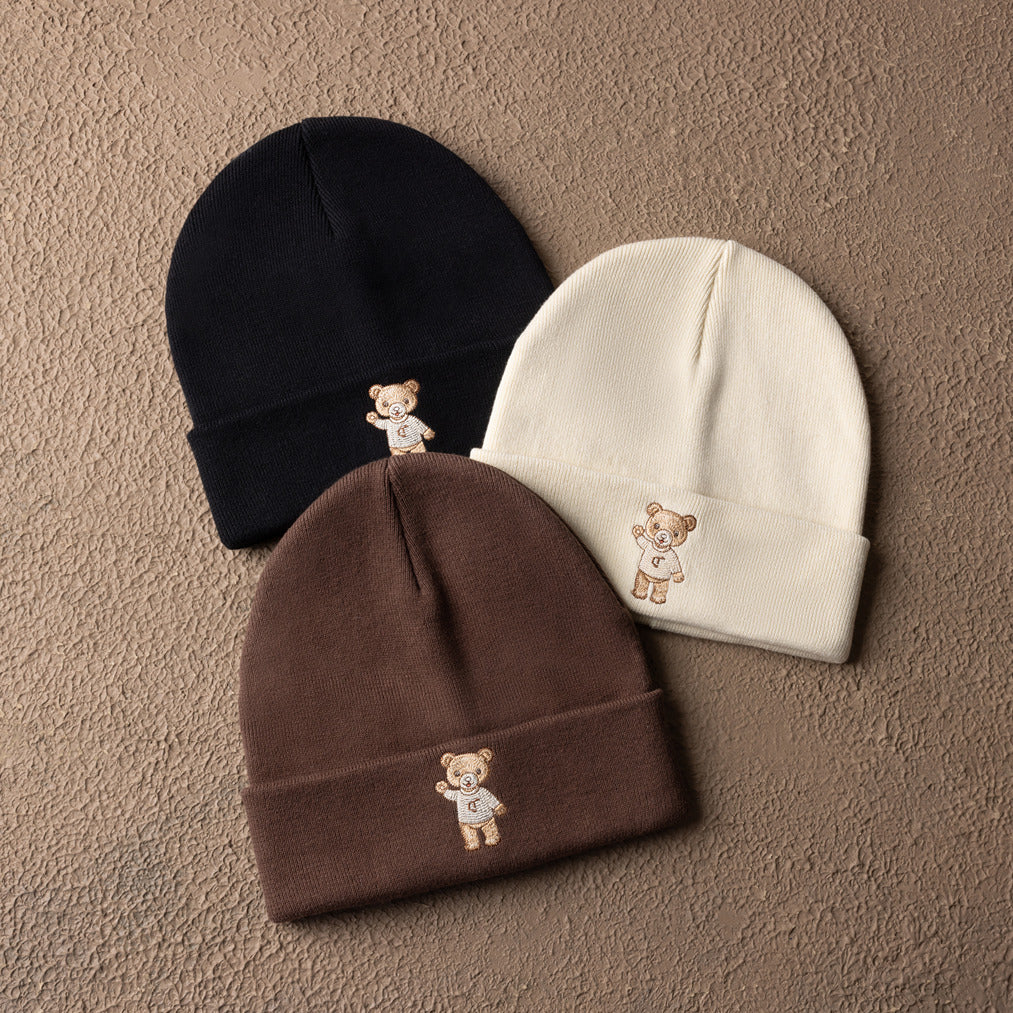 Classic Embroidered Beanie Vanilla Bean – Lil Teddy