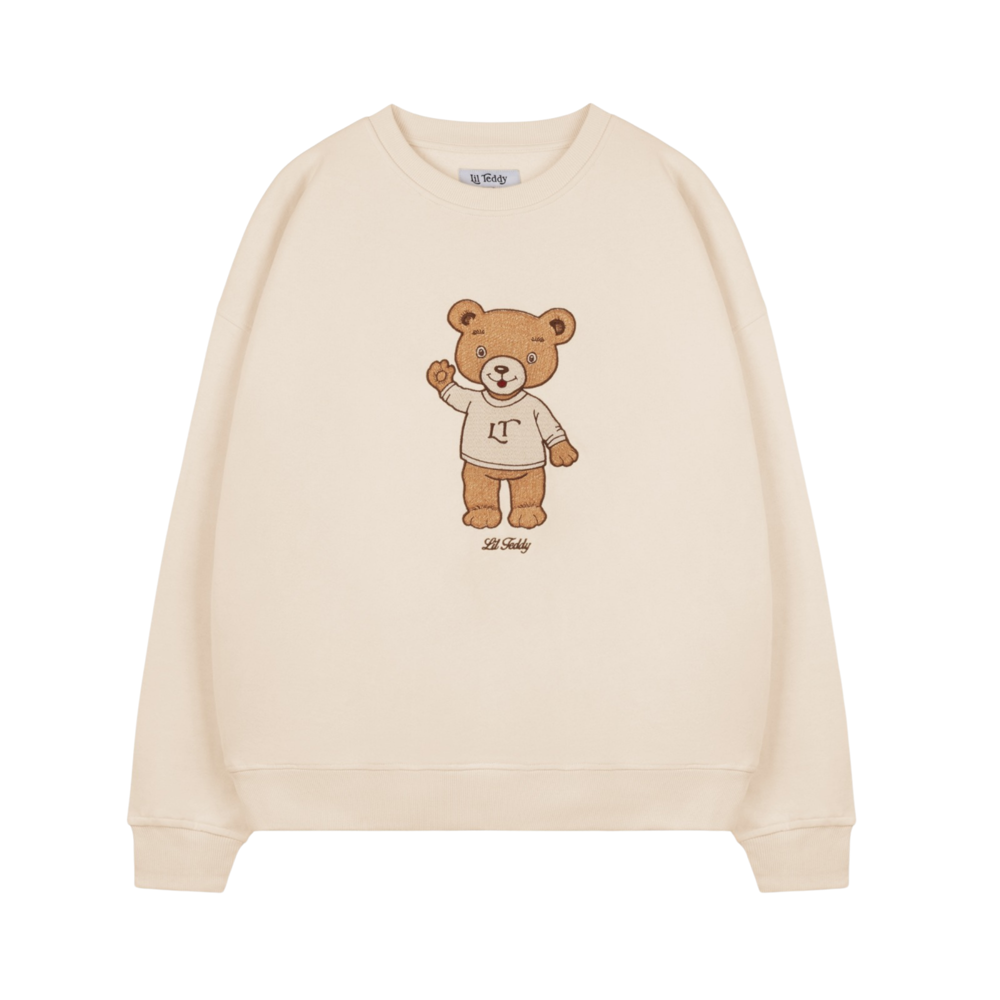 teddy♡様ミックス0 Bigger Signature Embroidered Pullover Beige | Lil Teddy
