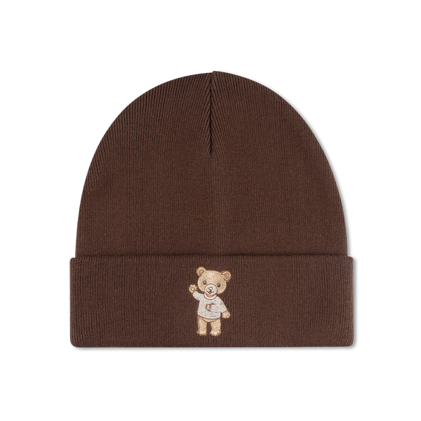 Classic Embroidered Beanie Cocoa Bean – Lil Teddy